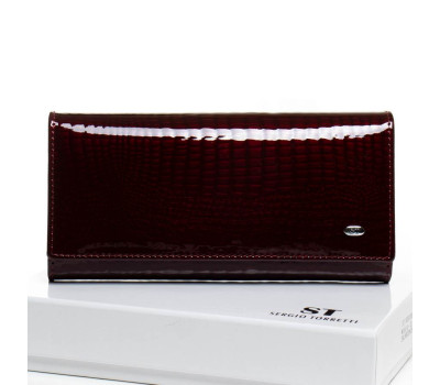 Гаманець LR шкіра-лак SERGIO TORRETTI W501 bordo Podium