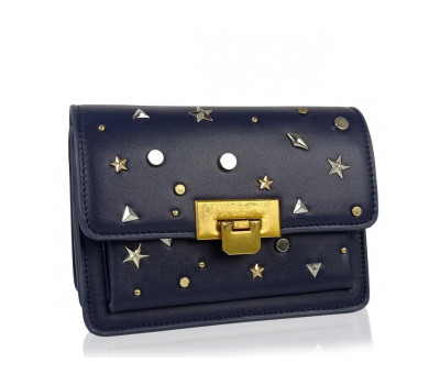 Женская элегантная темно синяя сумка W16-808BL