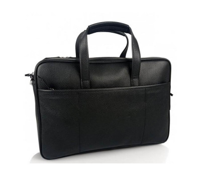 Сумка для ноутбука шкіряна чоловіча чорна Tiding Bag N2-1010A
