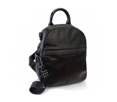 Жіночий чорний шкіряний рюкзак Olivia Leather F-FL-NWBP27-010A
