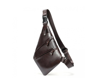 Слінг із натуральної шкіри коричневий Tiding Bag S-TB-001C