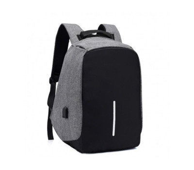 Текстильний сірий чоловічий рюкзак для ноутбука Tiding Bag BPT01-CV-9001G