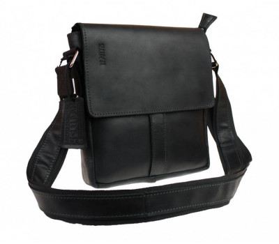 Сумка чоловіча шкіряна на плече SULLIVAN smvp125-2(30) чорна