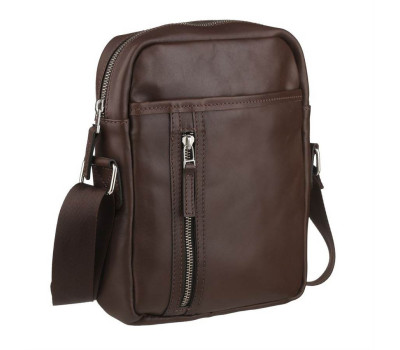 Шкіряна сумка через плече коричнева M110br John McDee