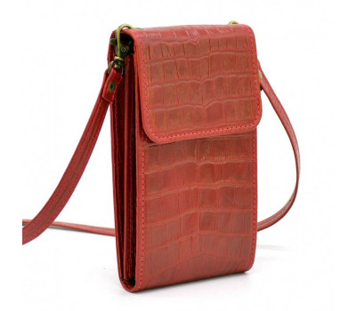 Шкіряна червона сумка-чохол панч REP3-2122-4lx TARWA