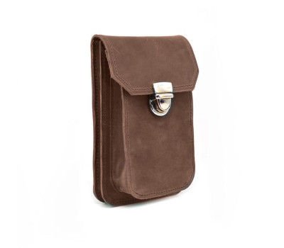 Шкіряна сумка чохол на пояс коричнева TARWA RC-2091-3md