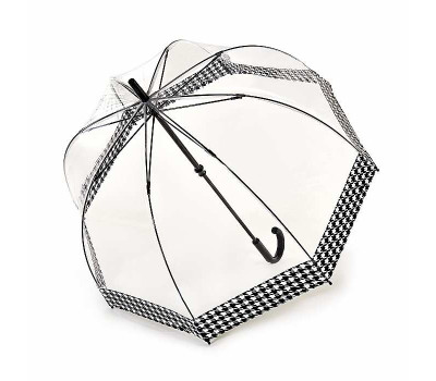 Парасолька-тростина жіноча Fulton L042 Birdcage-2 Houndstooth Borde (Гусяча лапка)