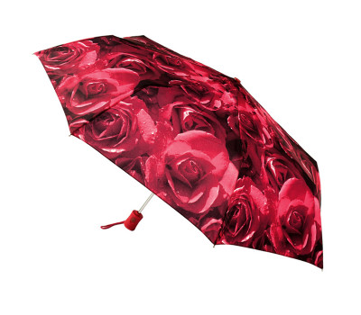 Парасолька жіноча Fulton Open & Close-4 L346 Photo Rose Red (Червоні троянди)
