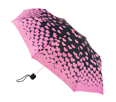 Парасолька жіноча Fulton Minilite-2 L354 Floating Hearts (Плаваючі серця)