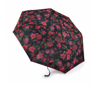 Парасолька жіноча Fulton Minilite-2 L354 Dark Romance (Червоні троянди)