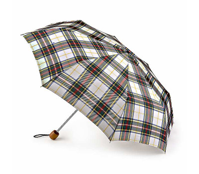 Парасолька жіноча Fulton Stowaway Deluxe-2 L450 White Stewart Tartan (Стюарт тартан)