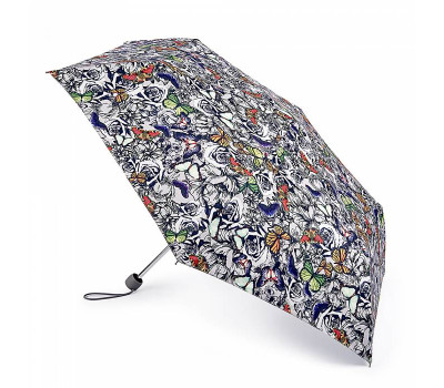 Парасолька жіноча Fulton Superslim-2 L553 Butterfly N Roses (Метелики на трояндах)