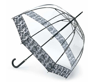 Парасолька-тростина жіноча Fulton Birdcage-2 Luxe L866 Photo Rose (Троянди)