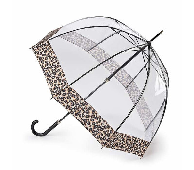 Парасолька-тростина жіноча Fulton L866 Birdcage-2 Luxe Natural Leopard (Леопард)