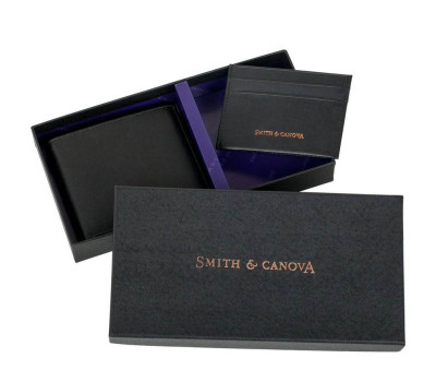 Гаманець та картхолдер набір Smith & Canova 28652 (Black)