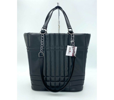 Сумка жіноча  «Лексі» стьобана чорна WeLassie