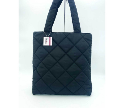 Нейлоновая женская сумка «Мила» черная кубики WeLassie