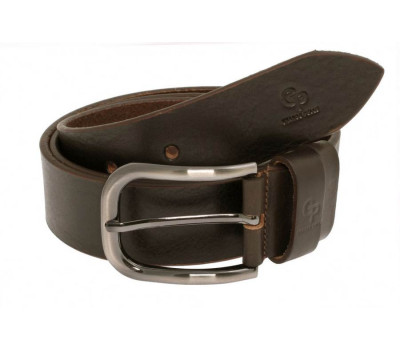 Шкіряний ремінь Casual, шоколад 40 мм