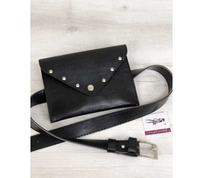 Жіноча сумка на пояс чорного кольору WeLassie