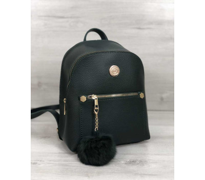 Рюкзак молодіжний Бонні з пушком зеленого кольору WeLassie