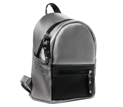 Жіночий рюкзак Sambag Dali BPT комбінація чорного з металіком