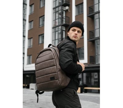 Чоловічий рюкзак Sambag Zard LRT коричневий нубук