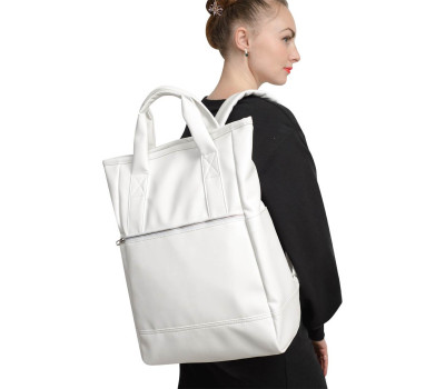 Жіноча сумка-рюкзак Sambag Shopper біла
