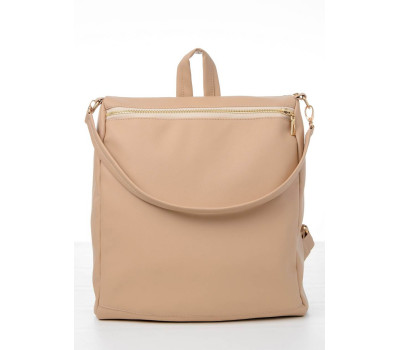 Жіночий рюкзак-сумка Sambag Trinity бежевий