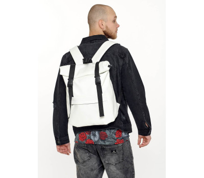 Чоловічий рюкзак ролл Sambag  RollTop Milton білий