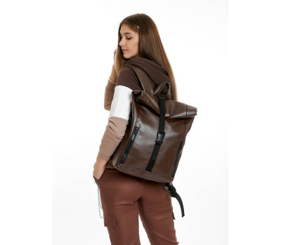 Жіночий рюкзак Sambag RollTop One шоколадний