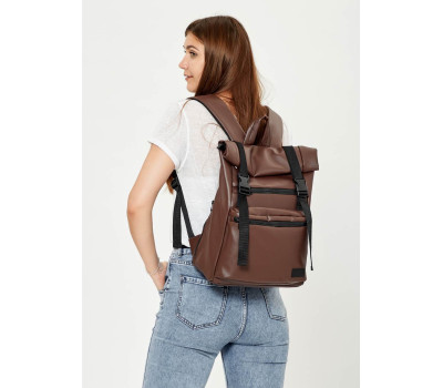 Женский рюкзак ролл Sambag RollTop Zard шоколадный