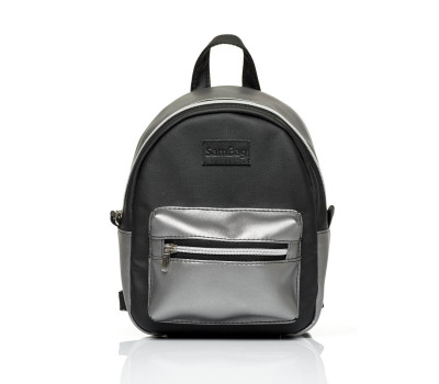 Жіночий Рюкзак Sambag Talari SSSP комбінація чорного з металіком