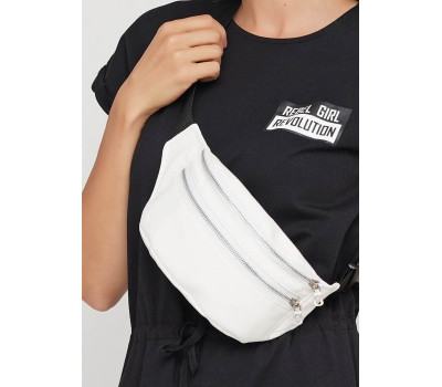 Женская Поясная сумка бананка Sambag Tirso  LTS белая