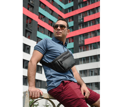 Чоловіча сумка на пояс бананка Sambag Tirso Max чорна
