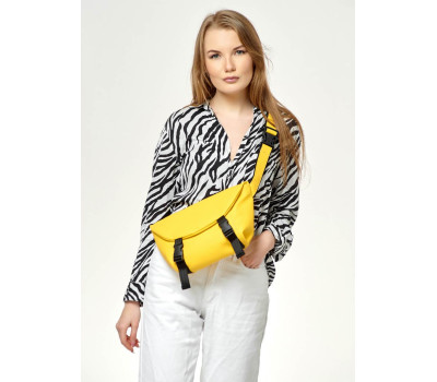 Женская сумка через плечо бананка Sambag Tirso Zard желтая