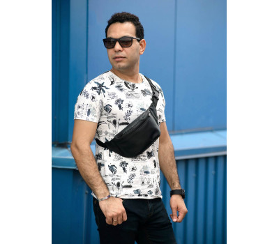 Чоловіча Сумка на пояс бананка Sambag Tirso  MSO чорна