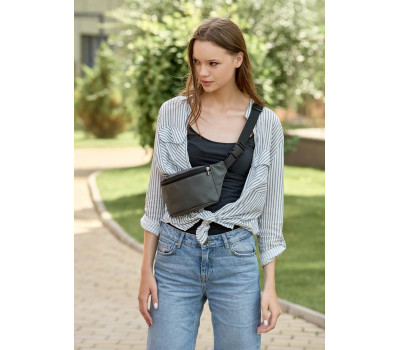 Женская Поясная сумка бананка Sambag Tirso MSH графитовая