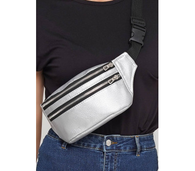 Сумка на пояс бананка Sambag Tirso  LTS срібний