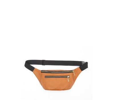 Шкіряна сумка на пояс бананка Sambag Tirso Max  руда