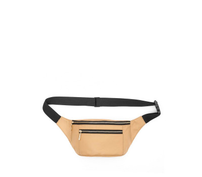 Шкіряна сумка на пояс бананка Sambag Tirso Max  бежева