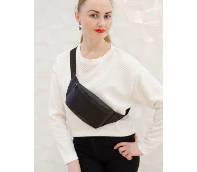 Женская Поясная сумка бананка Sambag Tirso  MSO черная