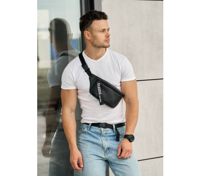 Чоловіча Сумка на пояс бананка Sambag Tirso  MCT чорна