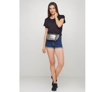 Жіноча сумка на пояс бананка Sambag Tirso  MCT silver dark