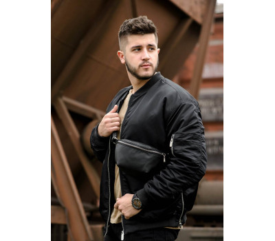 Чоловіча сумка на пояс бананка Sambag Polo чорна