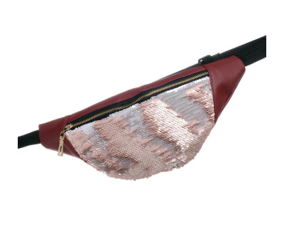 Поясная сумка бананка  Sambag Soho BSG бордо