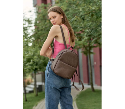 Жіночий рюкзак Sambag Brix KQH коричневий нубук