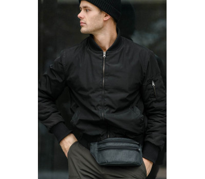 Чоловіча сумка на пояс бананка Sambag Tirso  LTH Сірий тканевий