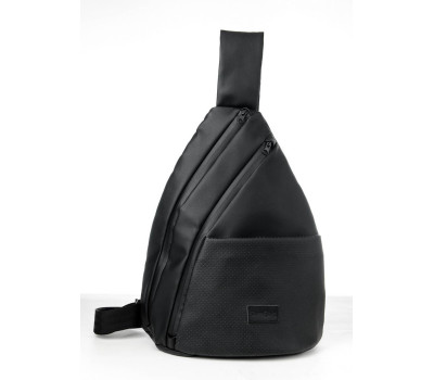 Cумка через плечо слинг Sambag Brooklyn Черная с перфорацией