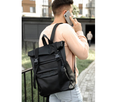 Чоловічий рюкзак ролл Sambag  RollTop LTHm чорний