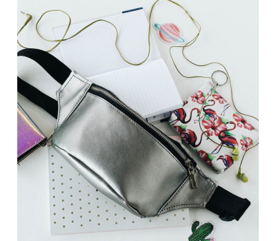 Сумка на пояс бананка Sambag Tirso  MSS silver dark